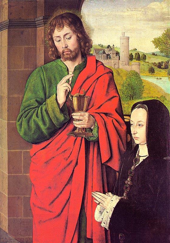 Master of Moulins Anne of France presented by Saint John the Evangelist China oil painting art